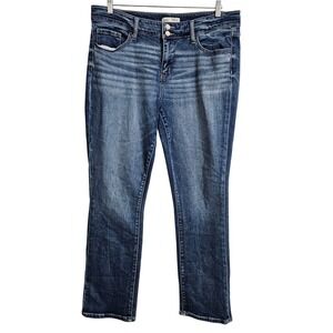 BKE Jeans Women 36x32 Blue Payton Straight Mid-Rise Universal Fit Denim Stretch